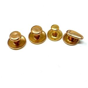 Antique/Vintage Set of 2 Krementz 10k, JW 14k And K. & CO. Shirt Tuxedo Studs
